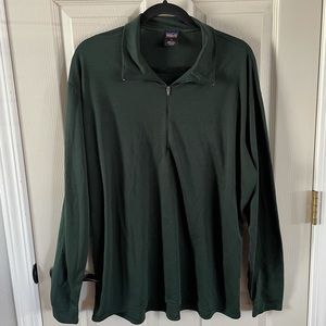 Patagonia Men’s XL Green Capilene Pullover 3/4 Zip
